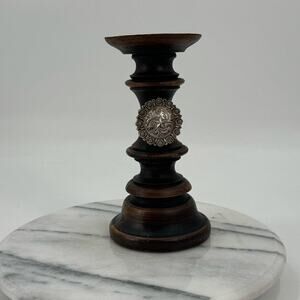 Montana Silversmiths wooden candlestick holder